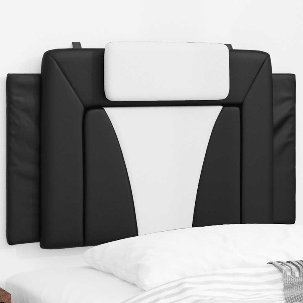 vidaXL Poduszka na wezgłowie, Viana, czarno-biała, 90 cm, sztuczna skóra