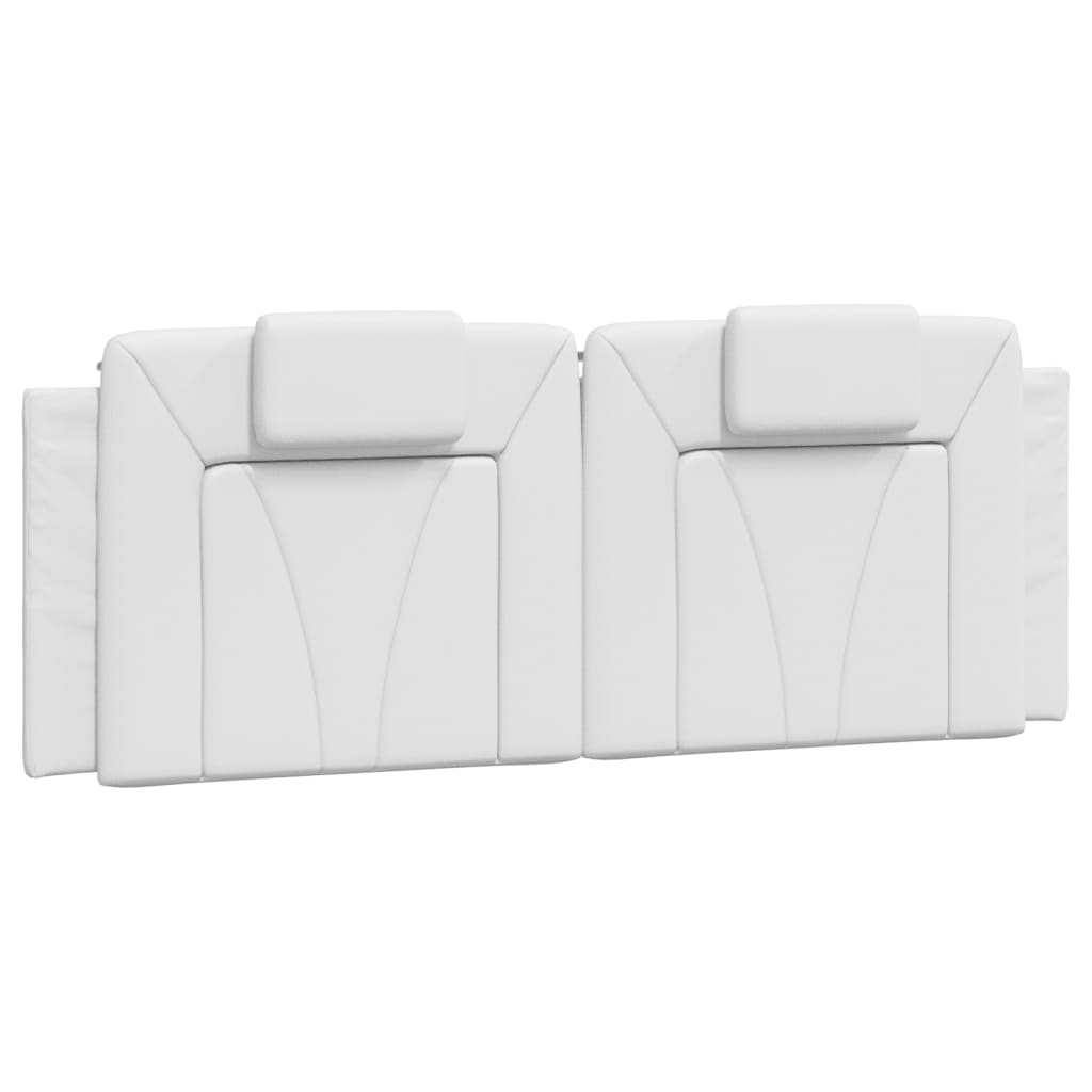 vidaXL Poduszka na wezgłowie, Viana, biała, 120 cm, sztuczna skóra