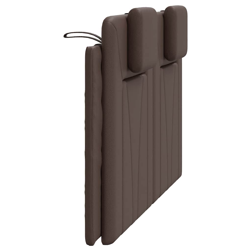 vidaXL Poduszka na wezgłowie, Viana, brązowa, 120 cm, sztuczna skóra