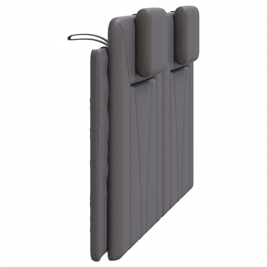 vidaXL Poduszka na wezgłowie, Viana, szara, 120 cm, sztuczna skóra