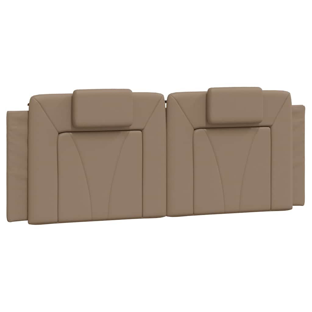 vidaXL Poduszka na wezgłowie, Viana, cappuccino, 120 cm, sztuczna skóra