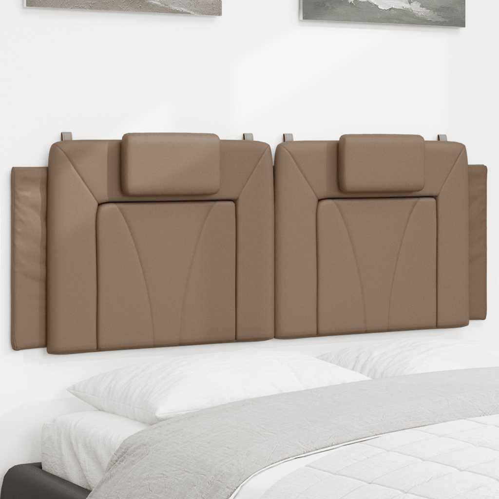 vidaXL Poduszka na wezgłowie, Viana, cappuccino, 120 cm, sztuczna skóra