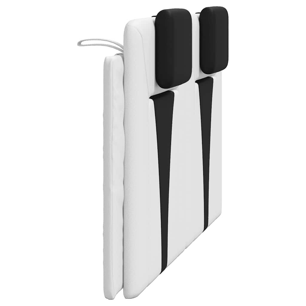 vidaXL Poduszka na wezgłowie, Viana, biało-czarna, 120 cm, sztuczna skóra