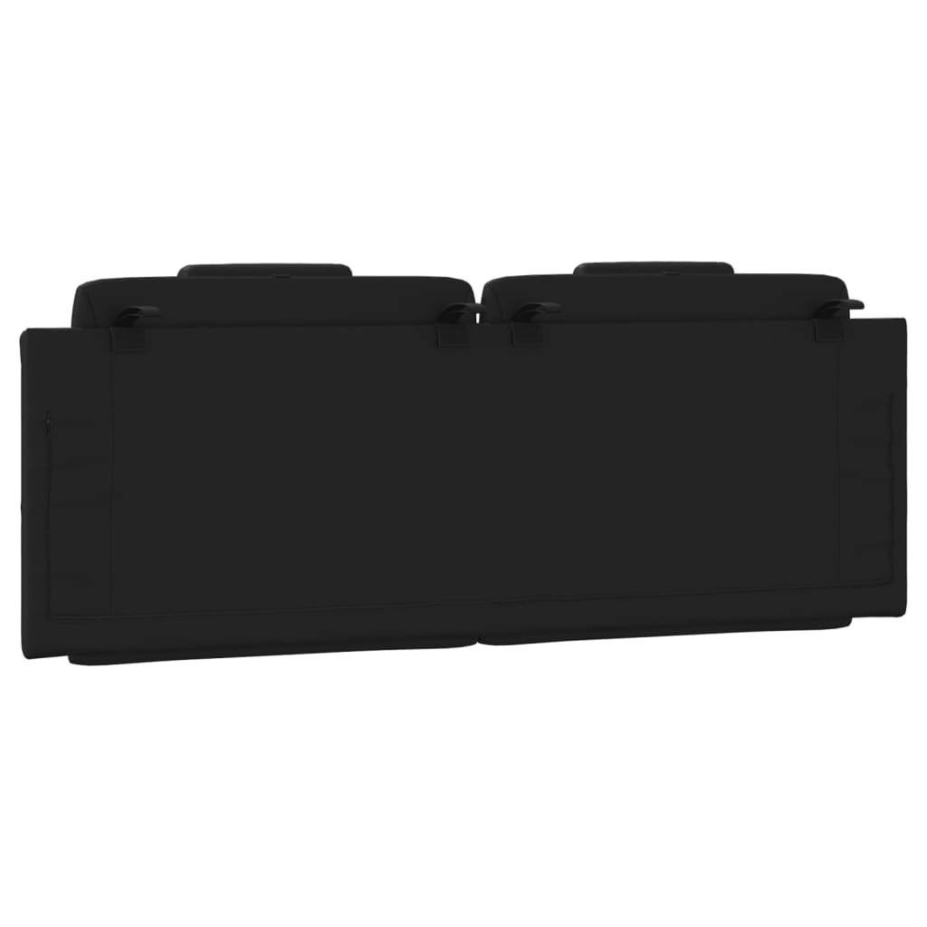 vidaXL Poduszka na wezgłowie, Viana, czarna, 140 cm, sztuczna skóra
