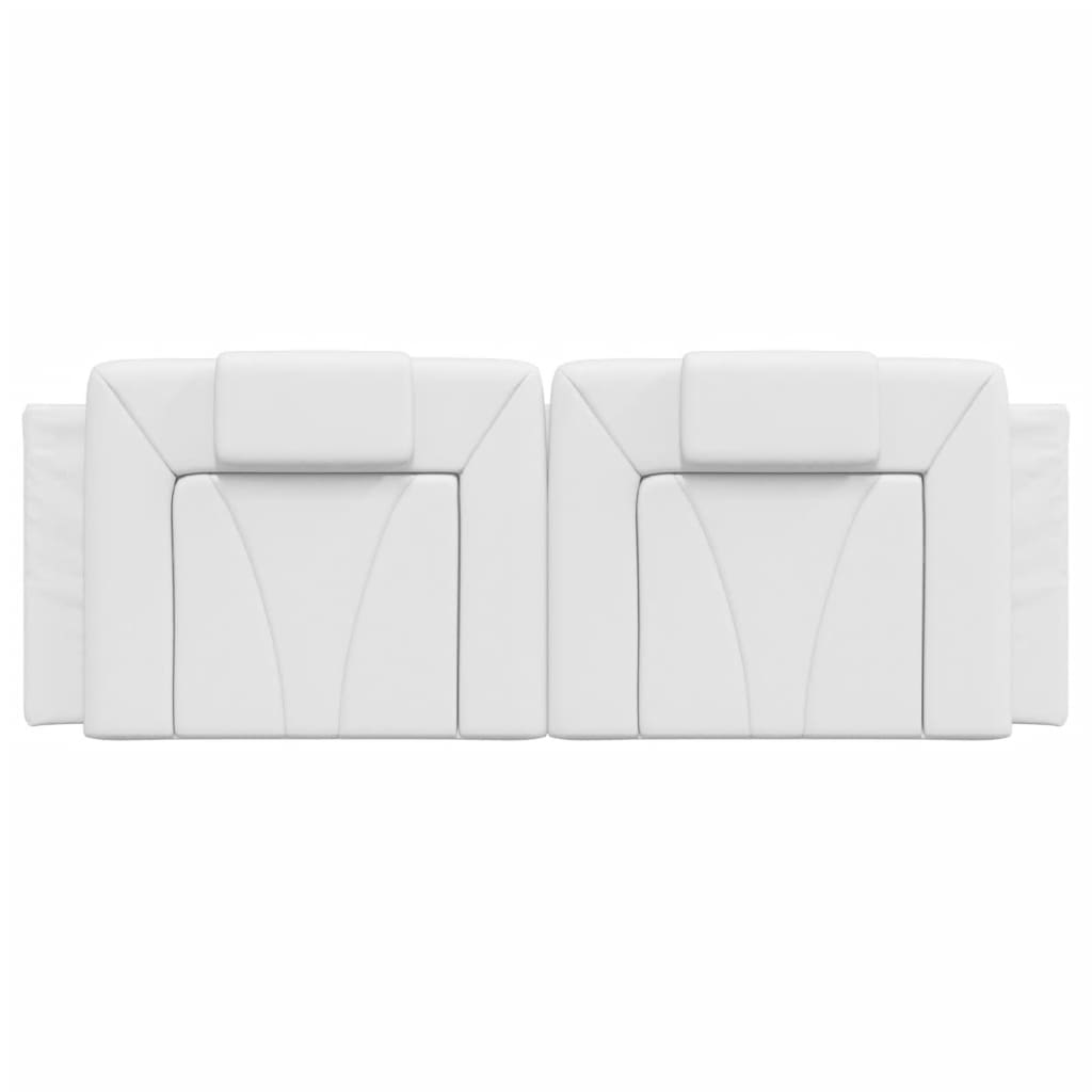 vidaXL Poduszka na wezgłowie, Viana, biała, 140 cm, sztuczna skóra