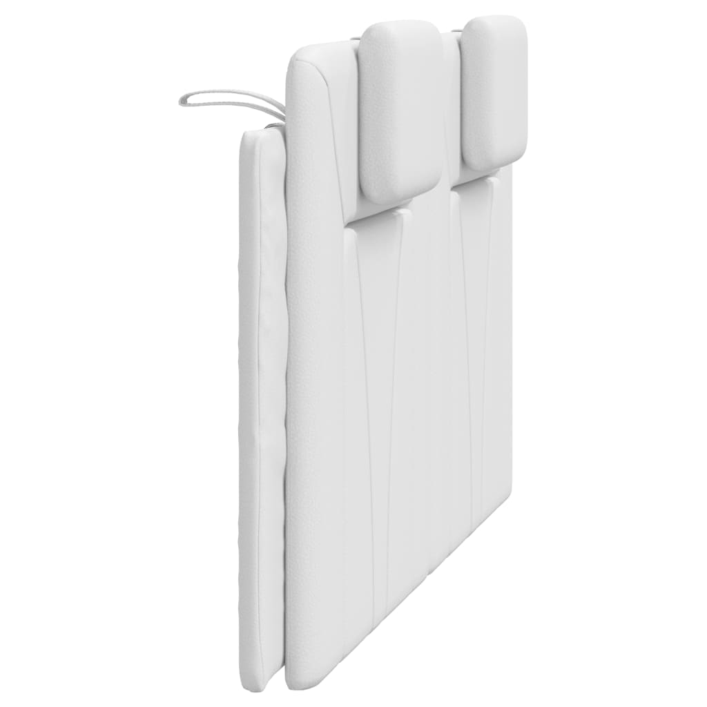 vidaXL Poduszka na wezgłowie, Viana, biała, 140 cm, sztuczna skóra