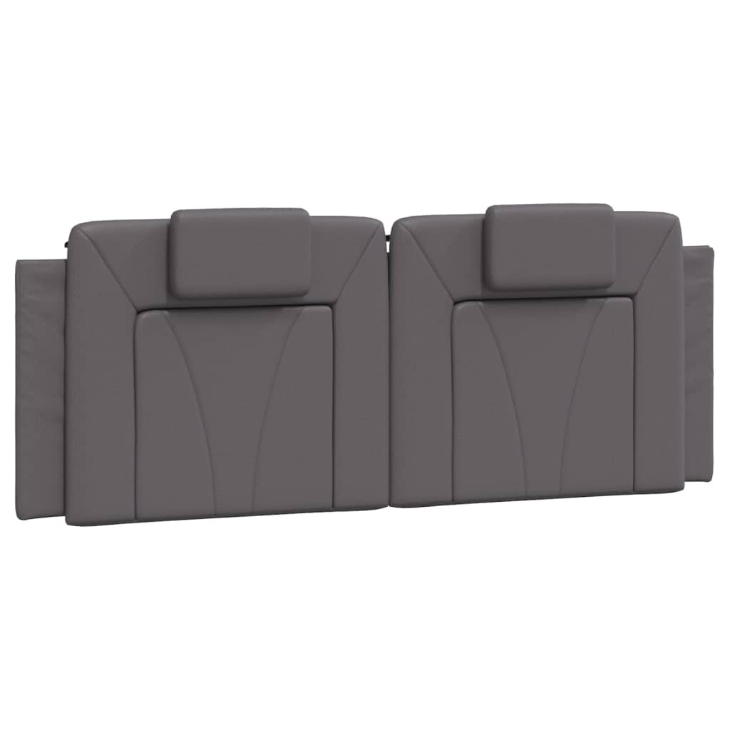 vidaXL Poduszka na wezgłowie, Viana, szara, 140 cm, sztuczna skóra