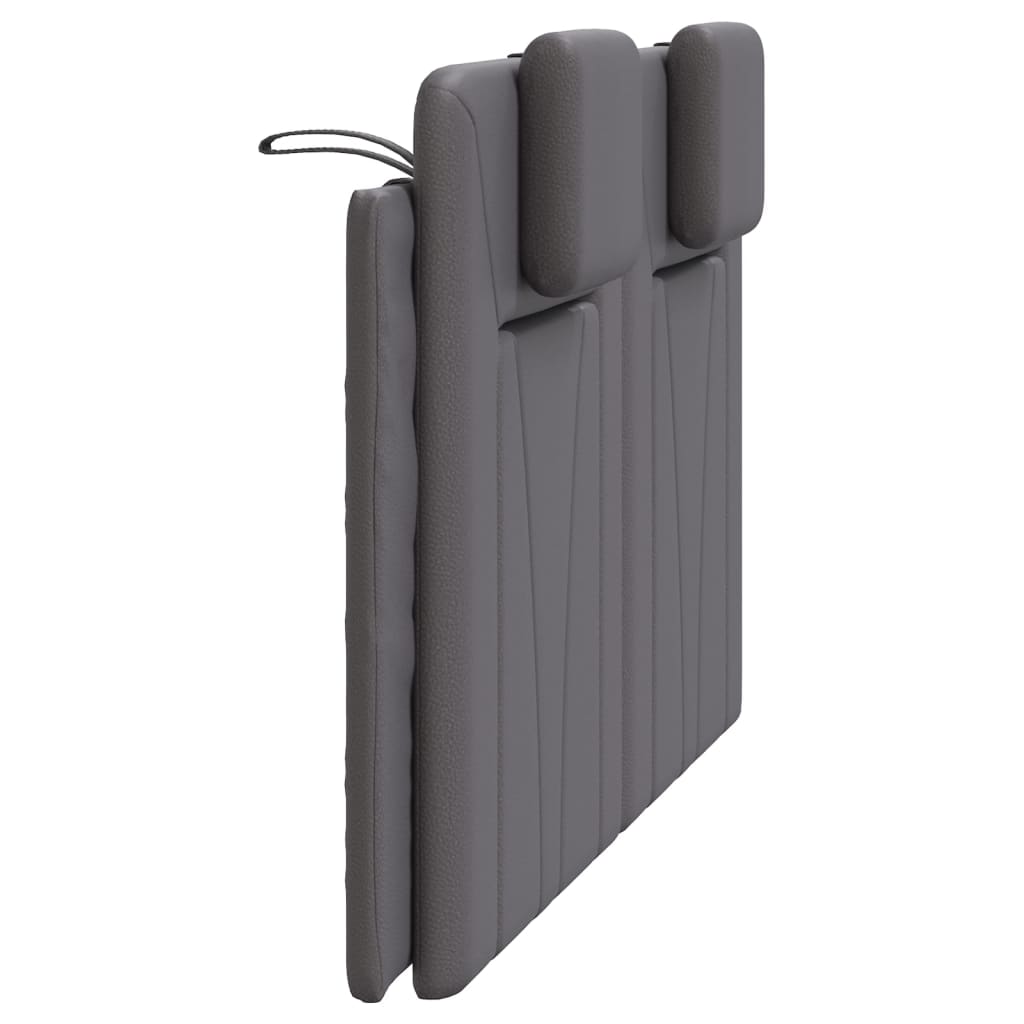 vidaXL Poduszka na wezgłowie, Viana, szara, 140 cm, sztuczna skóra
