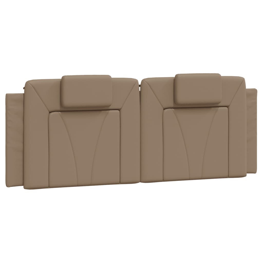 vidaXL Poduszka na wezgłowie, Viana, cappuccino, 140 cm, sztuczna skóra