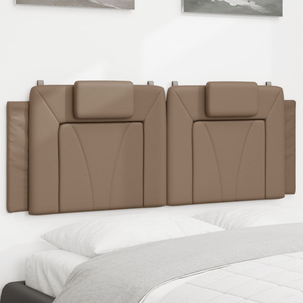 vidaXL Poduszka na wezgłowie, Viana, cappuccino, 140 cm, sztuczna skóra