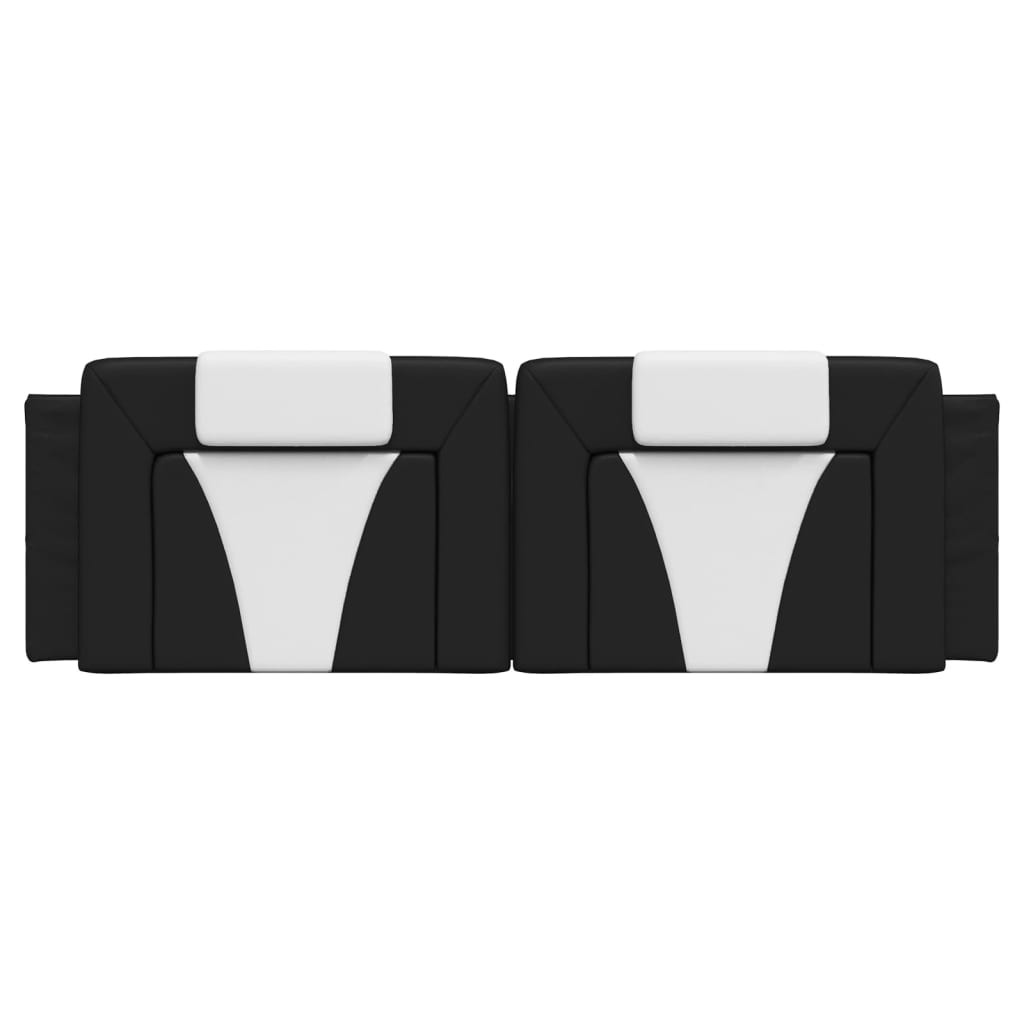 vidaXL Poduszka na wezgłowie, Viana, czarno-biała, 160 cm, sztuczna skóra