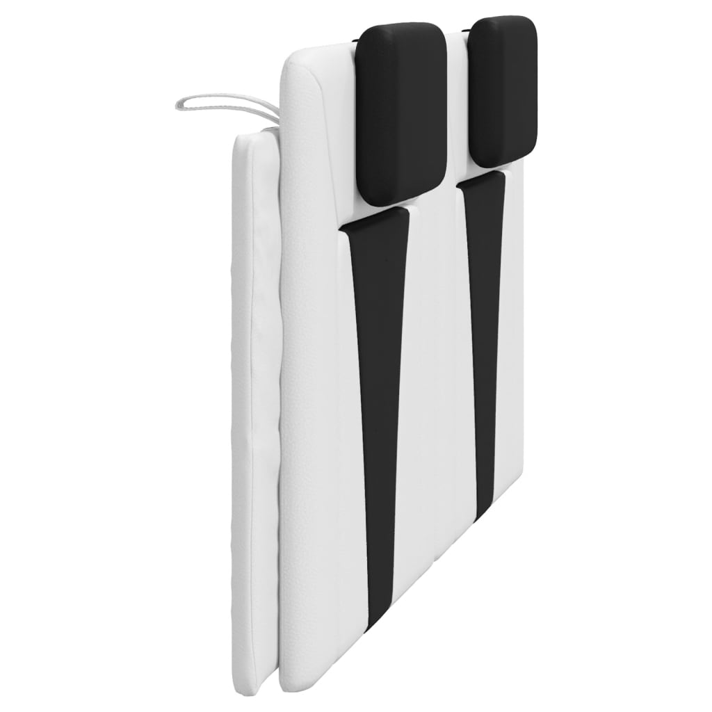 vidaXL Poduszka na wezgłowie, Viana, biało-czarna, 160 cm, sztuczna skóra