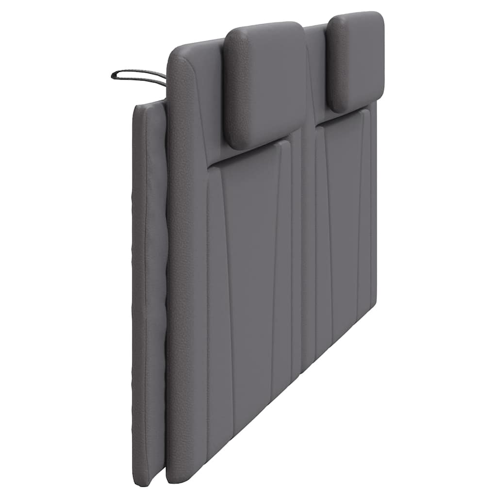 vidaXL Poduszka na wezgłowie, Viana, szara, 200 cm, sztuczna skóra