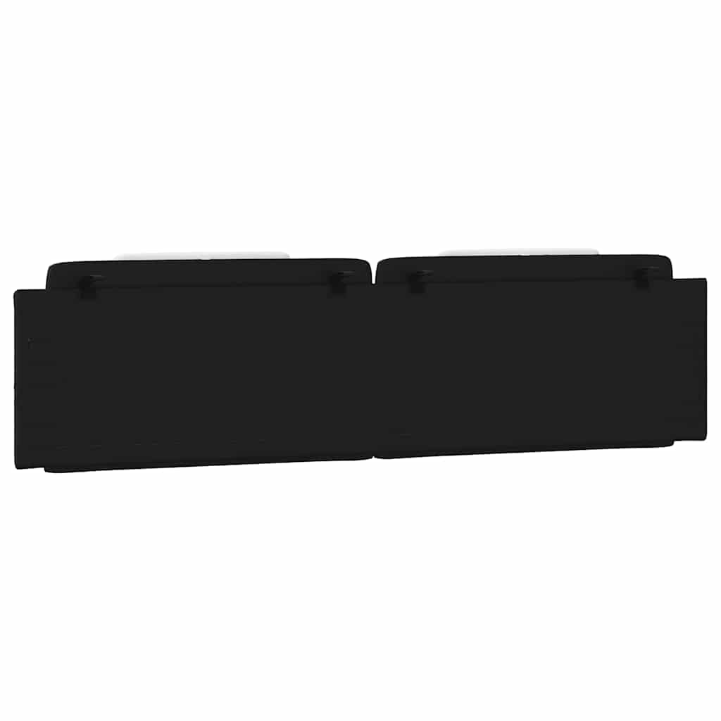 vidaXL Poduszka na wezgłowie, Viana, czarno-biała, 200 cm, sztuczna skóra