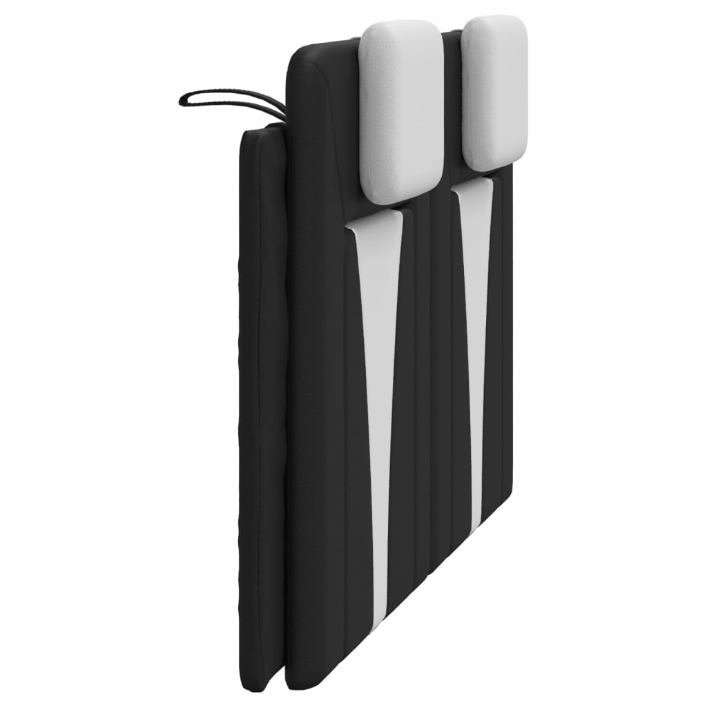 vidaXL Poduszka na wezgłowie, Viana, czarno-biała, 152 cm, sztuczna skóra