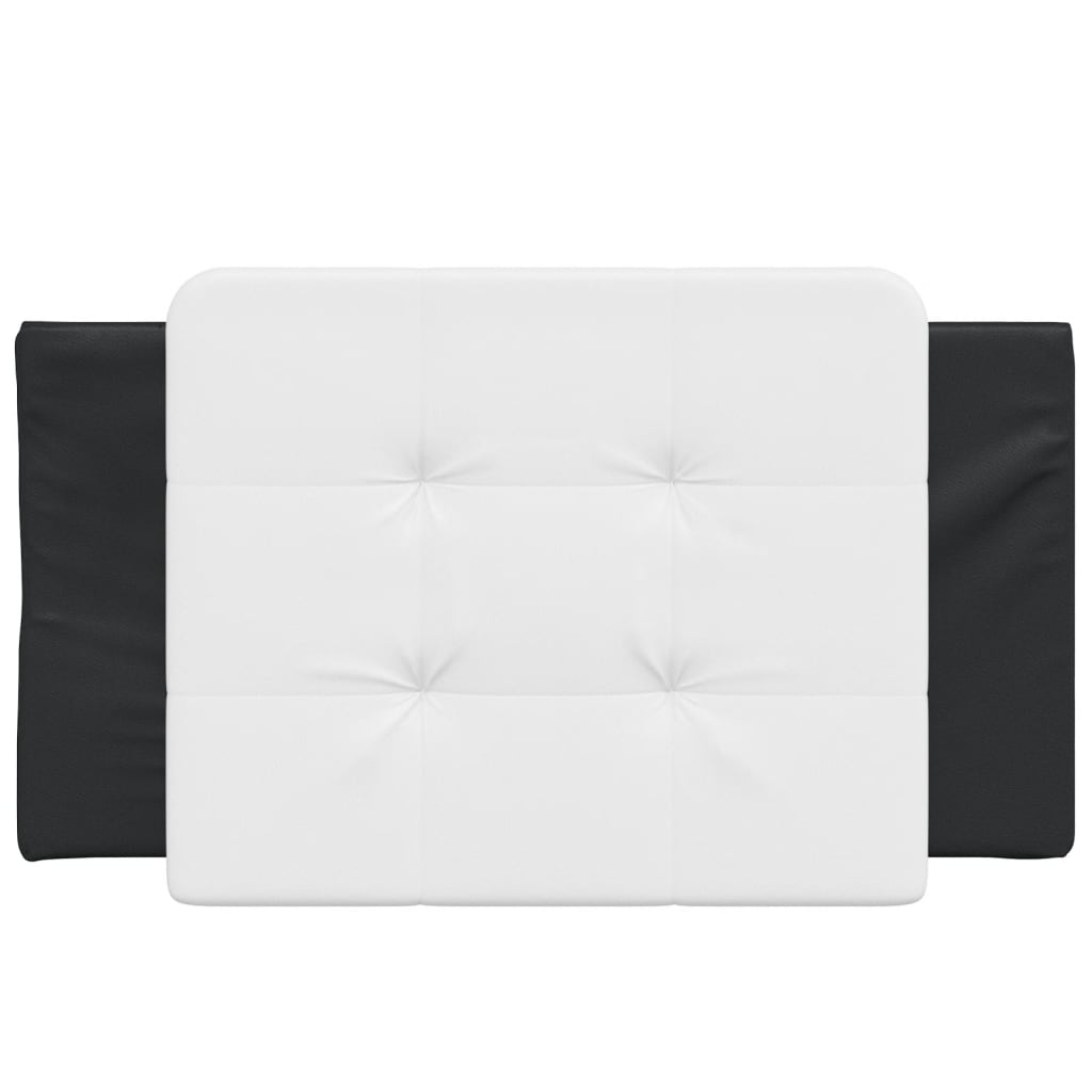 vidaXL Poduszka na wezgłowie, Zadar, biało-czarna, 80 cm, sztuczna skóra