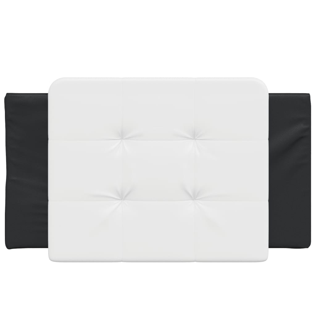 vidaXL Poduszka na wezgłowie, Zadar, biało-czarna, 90 cm, sztuczna skóra