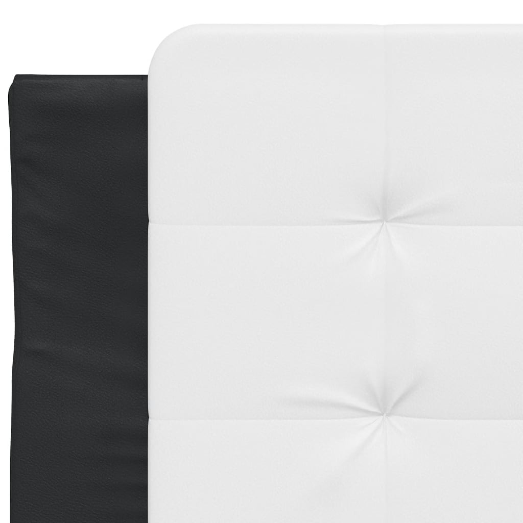 vidaXL Poduszka na wezgłowie, Zadar, biało-czarna, 90 cm, sztuczna skóra