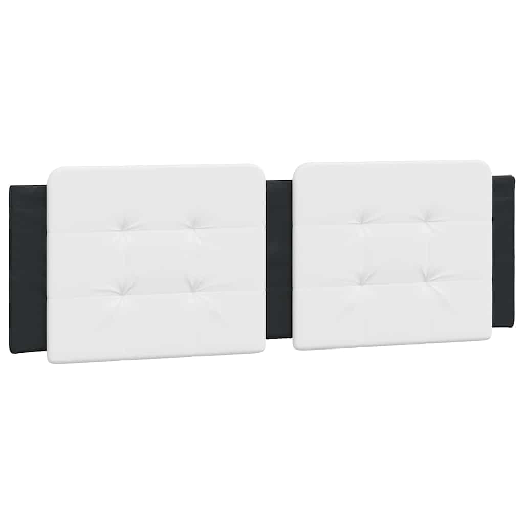 vidaXL Poduszka na wezgłowie, Zadar, biało-czarna, 160 cm, sztuczna skóra
