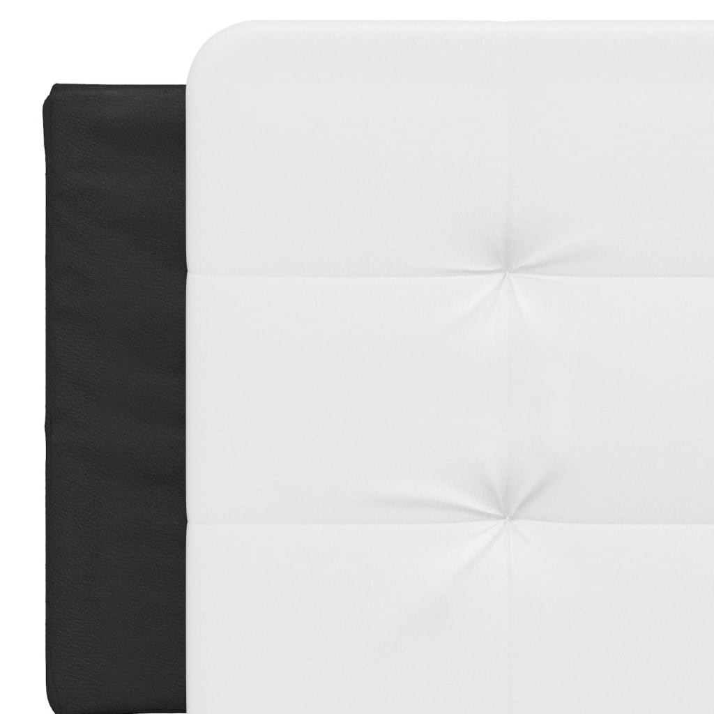 vidaXL Poduszka na wezgłowie, Zadar, biało-czarna, 160 cm, sztuczna skóra