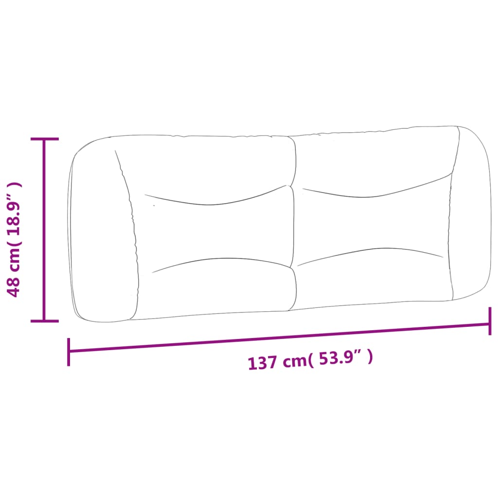 vidaXL Poduszka na wezgłowie, Hvar, biała, 137 cm, sztuczna skóra