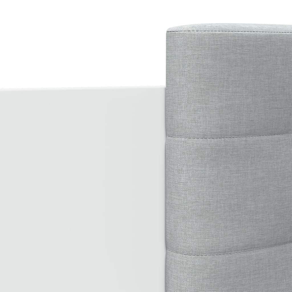 vidaXL Rama łóżka z wezgłowiem i LED, biała, 160x200 cm