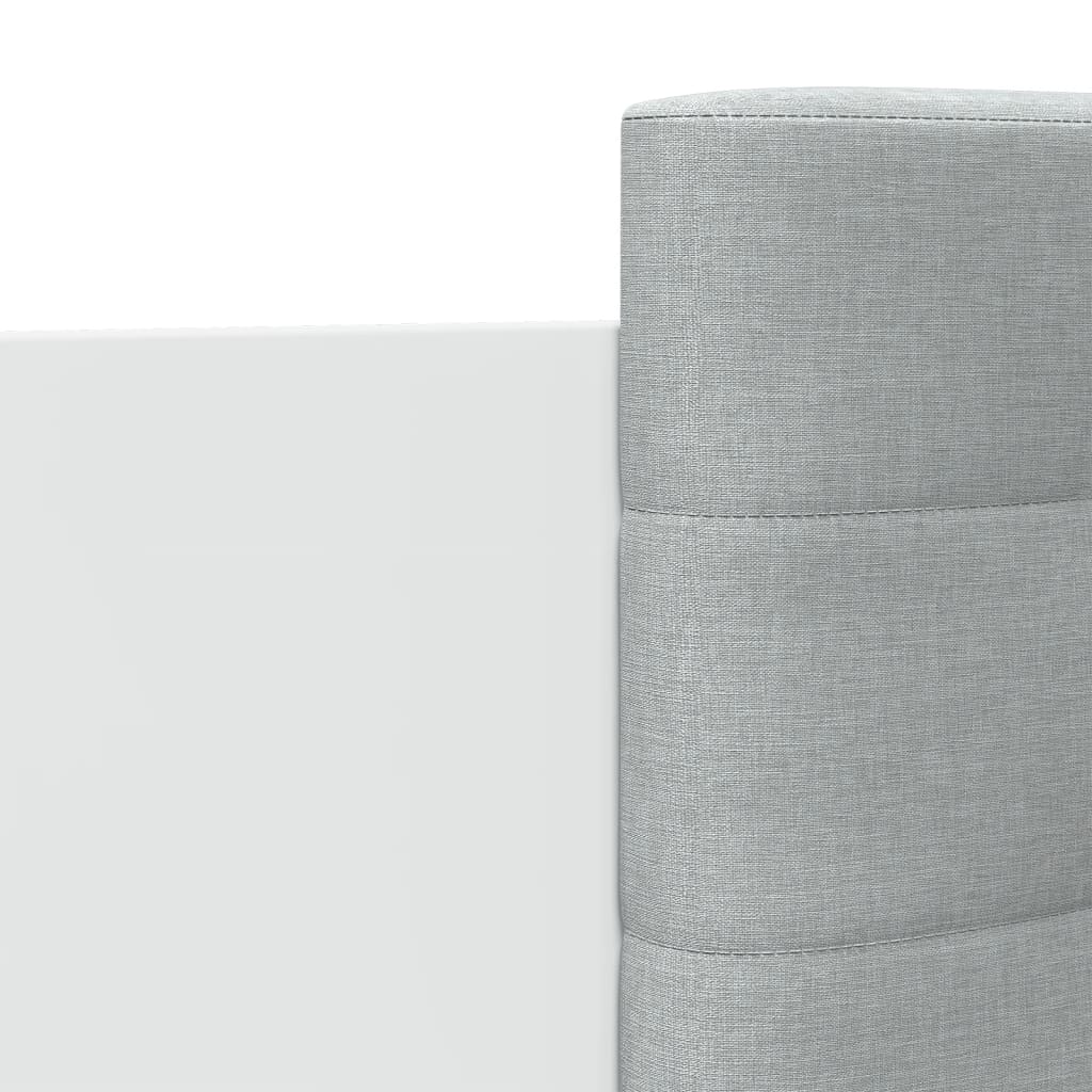 vidaXL Rama łóżka z wezgłowiem i LED, biała, 140x200 cm