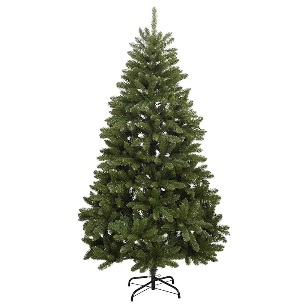 vidaXL Sztuczna choinka na zawiasach, 300 lampek LED i bombki, 180 cm