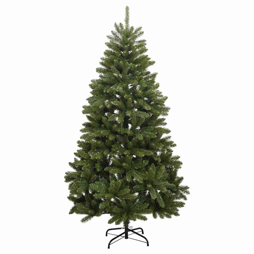 vidaXL Sztuczna choinka na zawiasach, 300 lampek LED i bombki, 240 cm