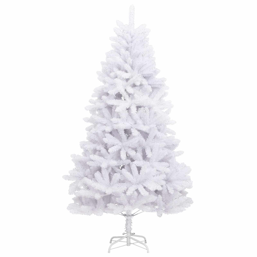 vidaXL Sztuczna choinka Biały 106 x 106 x 210 cm PVC i Metal