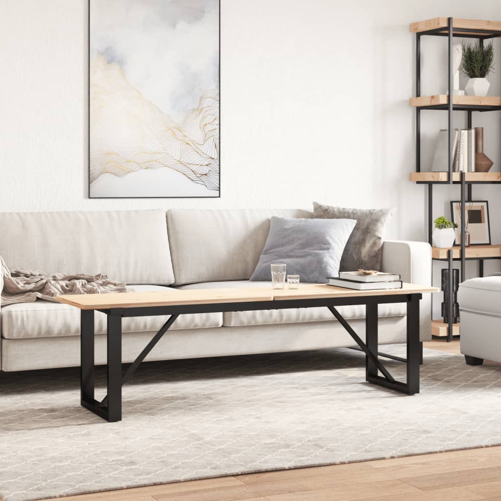 vidaXL Czworokątne nogi do stolika kawowego, 140x30x43 cm, stal