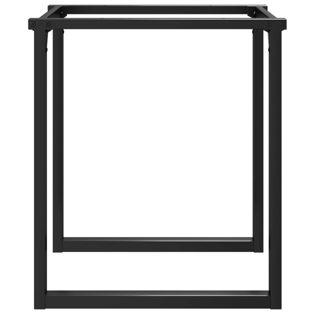 vidaXL Czworokątne nogi do stołu, 70x70x73 cm, stal