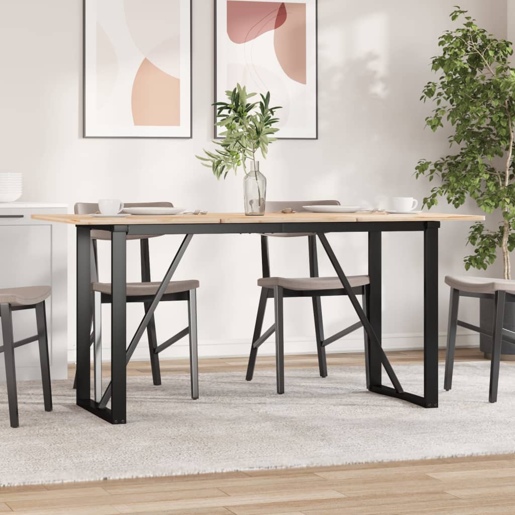 vidaXL Czworokątne nogi do stołu, 120x60x73 cm, stal
