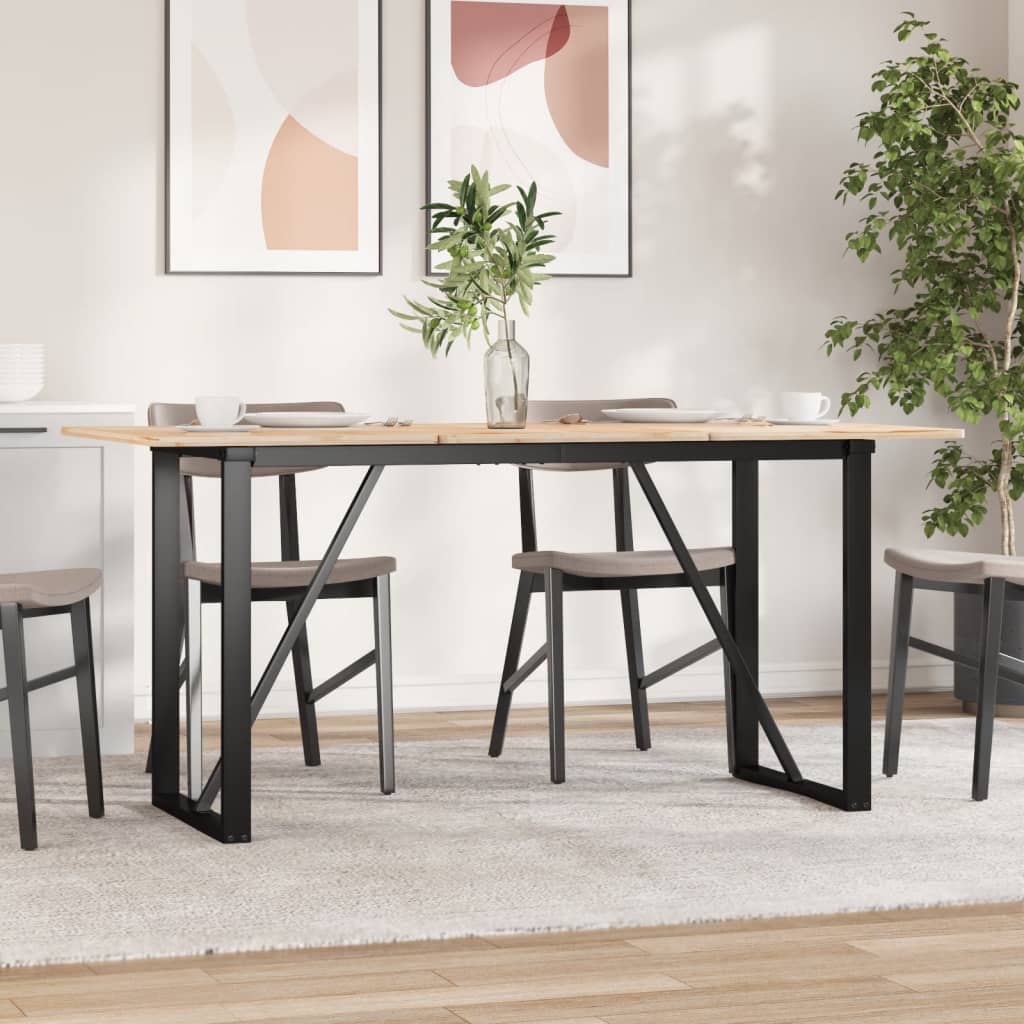 vidaXL Czworokątne nogi do stołu, 140x60x73 cm, stal