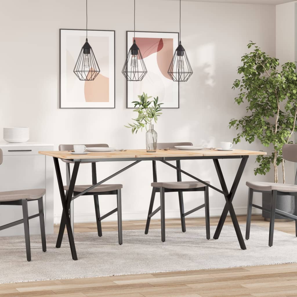 vidaXL Nogi do stołu, w kształcie litery X, 140x60x73 cm, stal