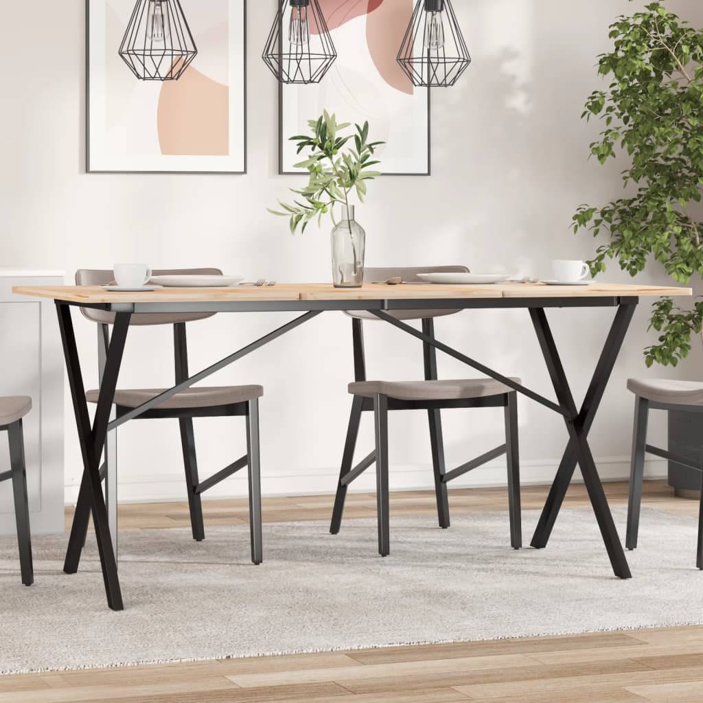 vidaXL Nogi do stołu, w kształcie litery X, 140x60x73 cm, stal