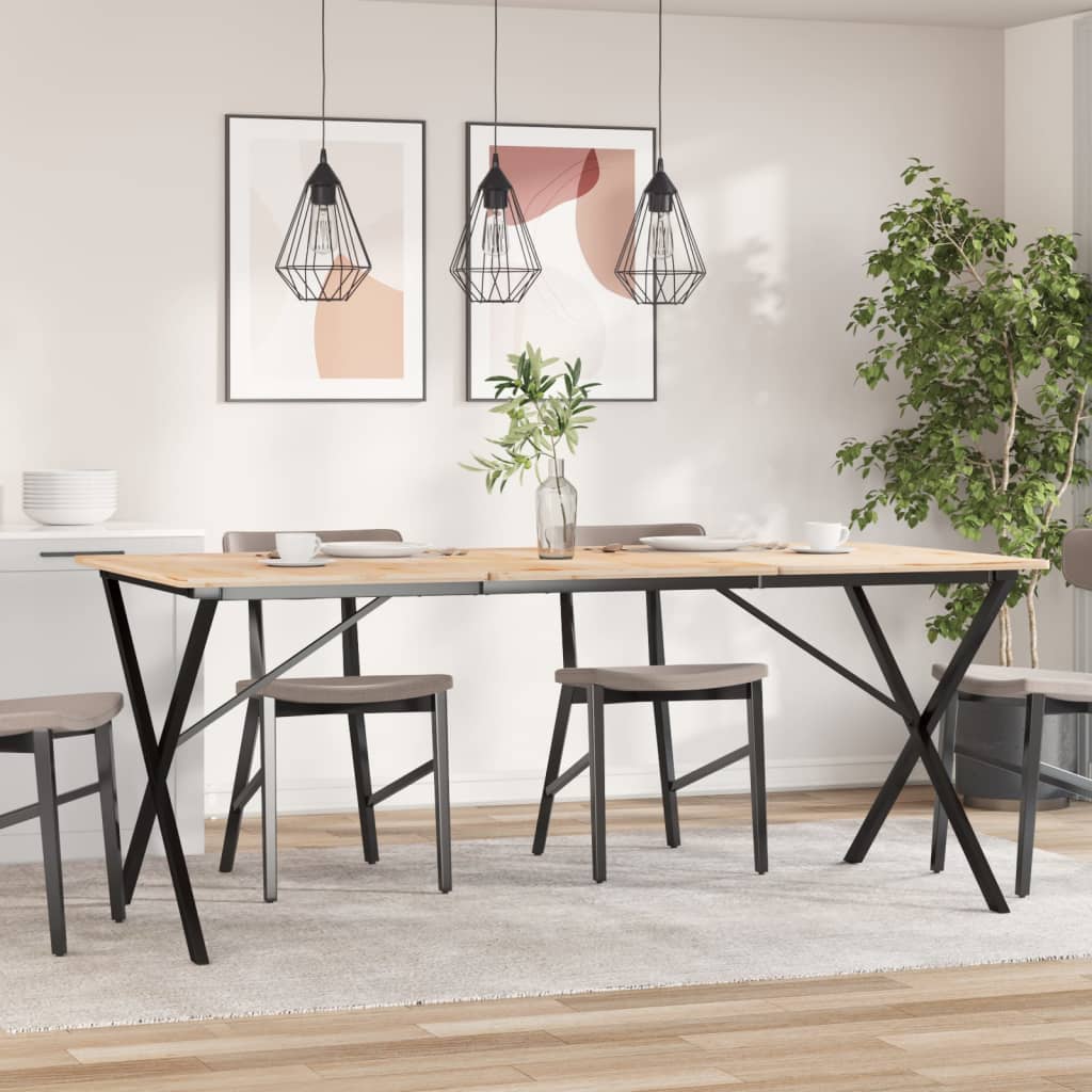 vidaXL Nogi do stołu, w kształcie litery X, 160x80x73 cm, stal
