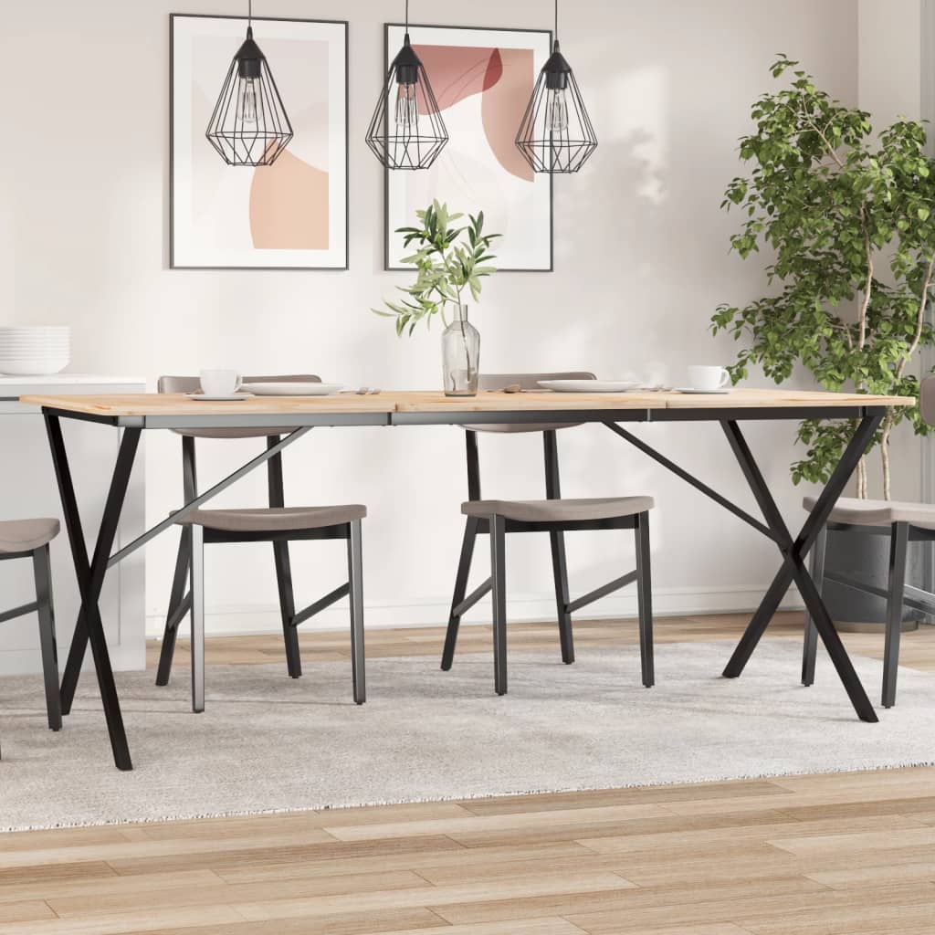 vidaXL Nogi do stołu, w kształcie litery X, 160x80x73 cm, stal