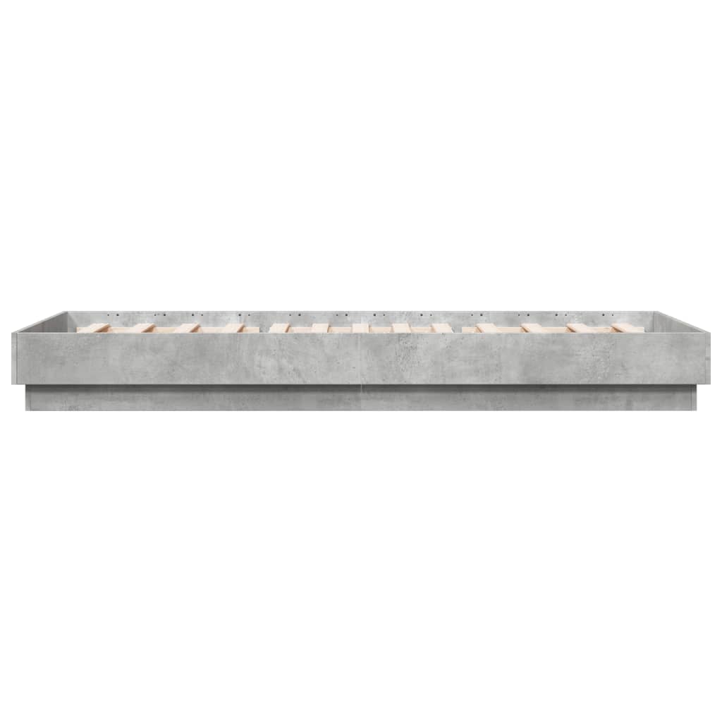 vidaXL Rama łóżka, szarość betonu, 100x200 cm, materiał drewnopochodny