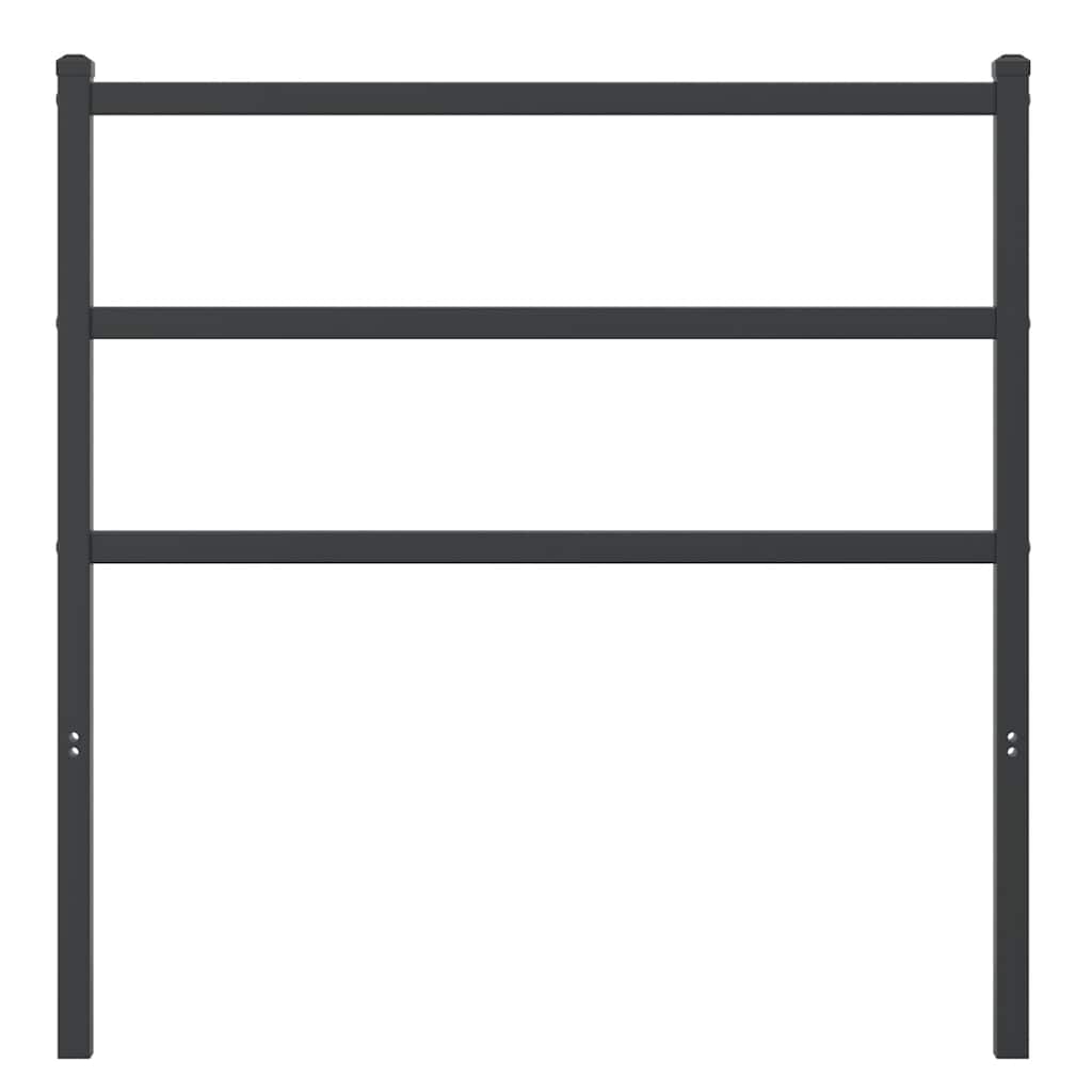 vidaXL Metalowe wymienne wezgłowie, czarne, 90 cm