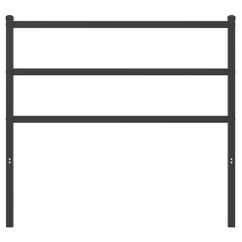vidaXL Metalowe wymienne wezgłowie, czarne, 100 cm