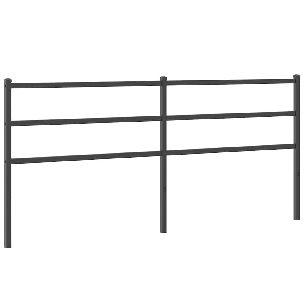 vidaXL Metalowe wymienne wezgłowie, czarne, 193 cm