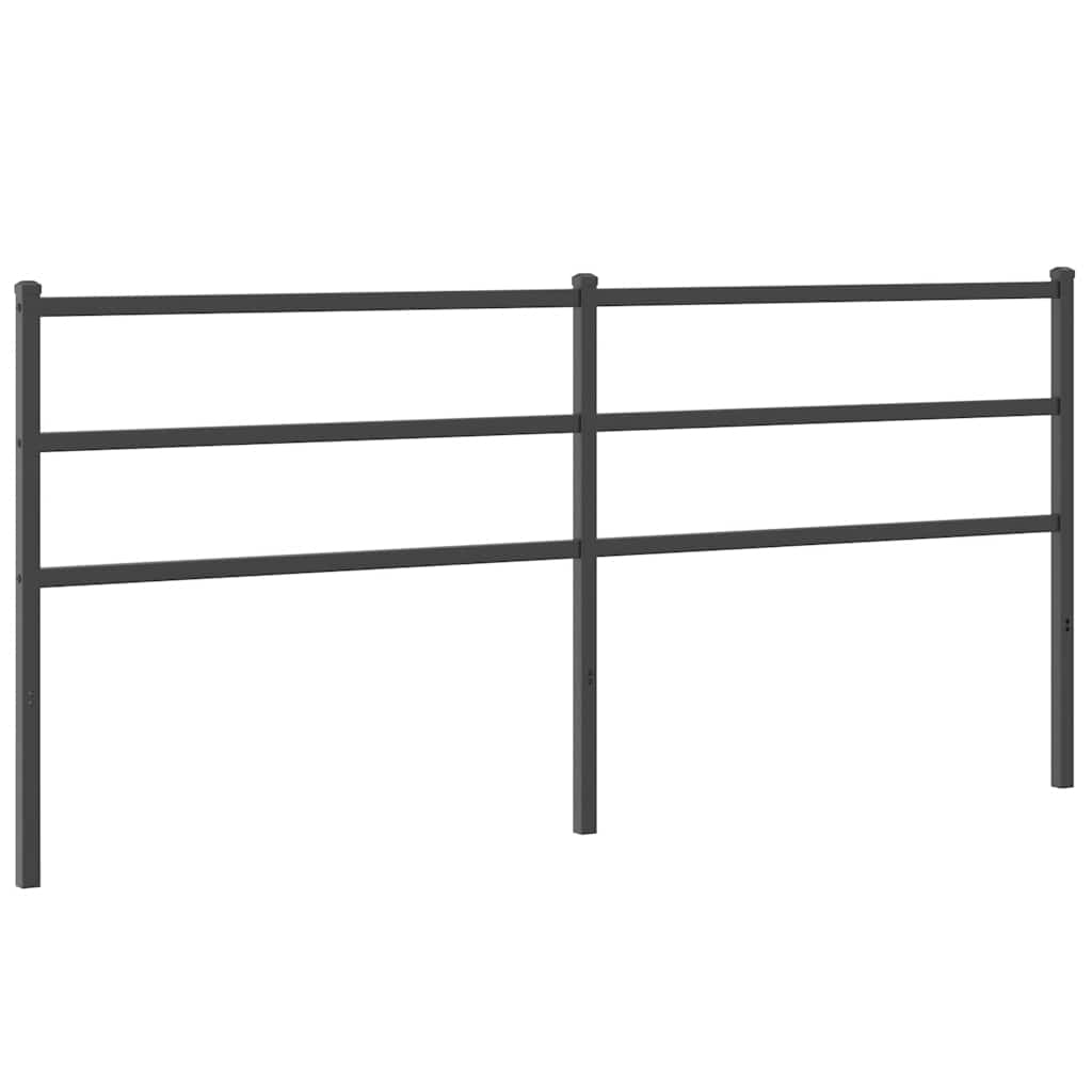 vidaXL Metalowe wymienne wezgłowie, czarne, 200 cm