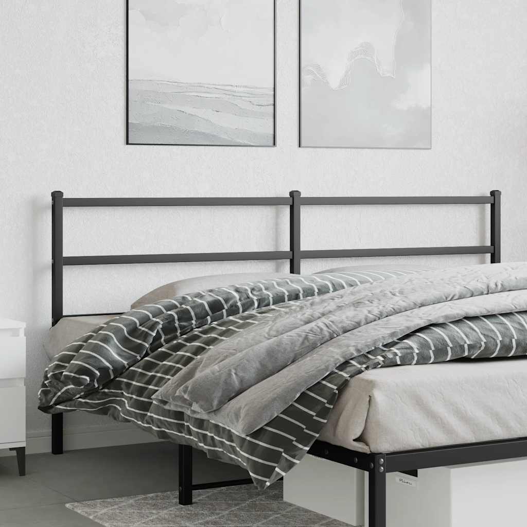 vidaXL Metalowe wymienne wezgłowie, czarne, 200 cm