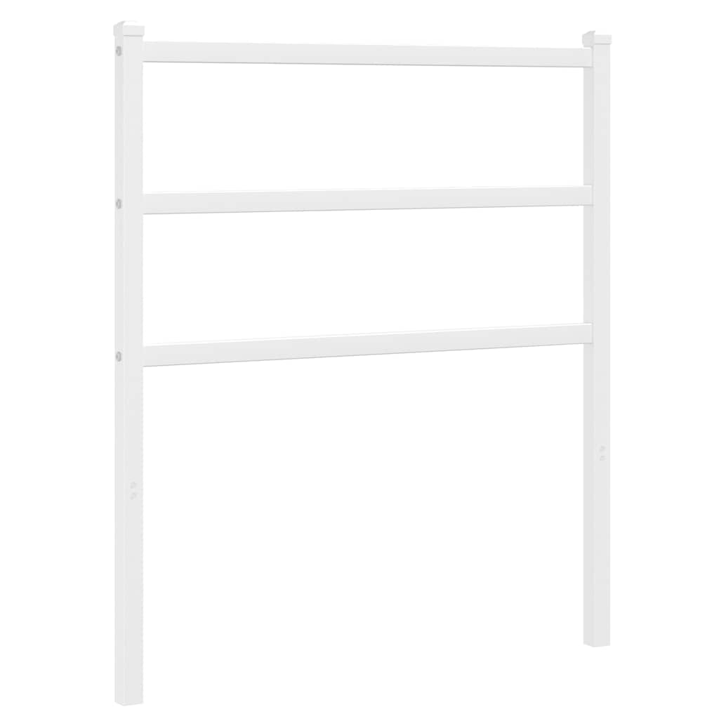 vidaXL Metalowe wymienne wezgłowie, białe, 75 cm