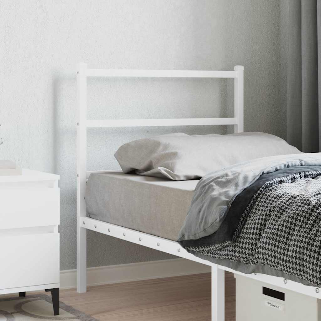 vidaXL Metalowe wymienne wezgłowie, białe, 75 cm