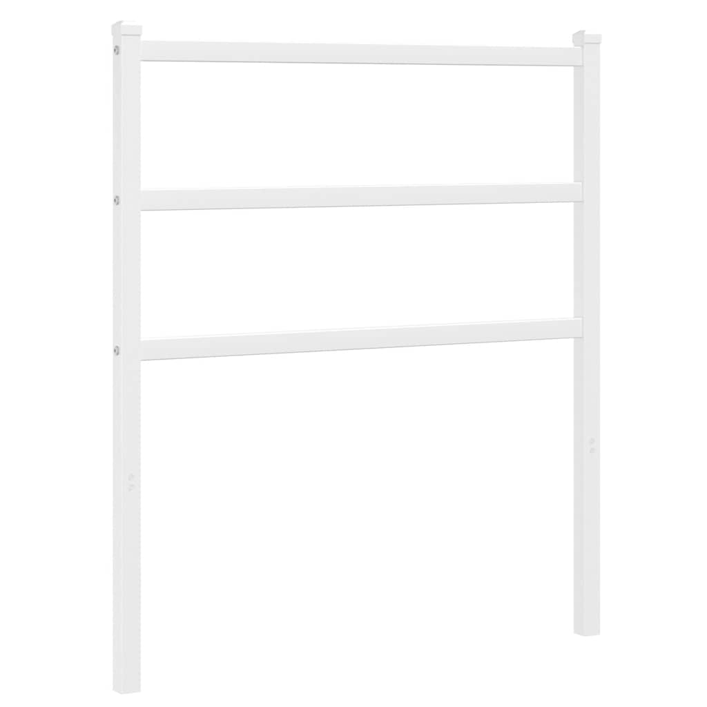 vidaXL Metalowe wymienne wezgłowie, białe, 80 cm