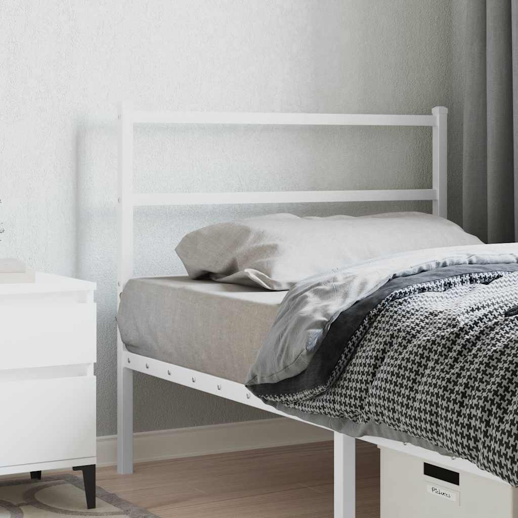 vidaXL Metalowe wymienne wezgłowie, białe, 107 cm