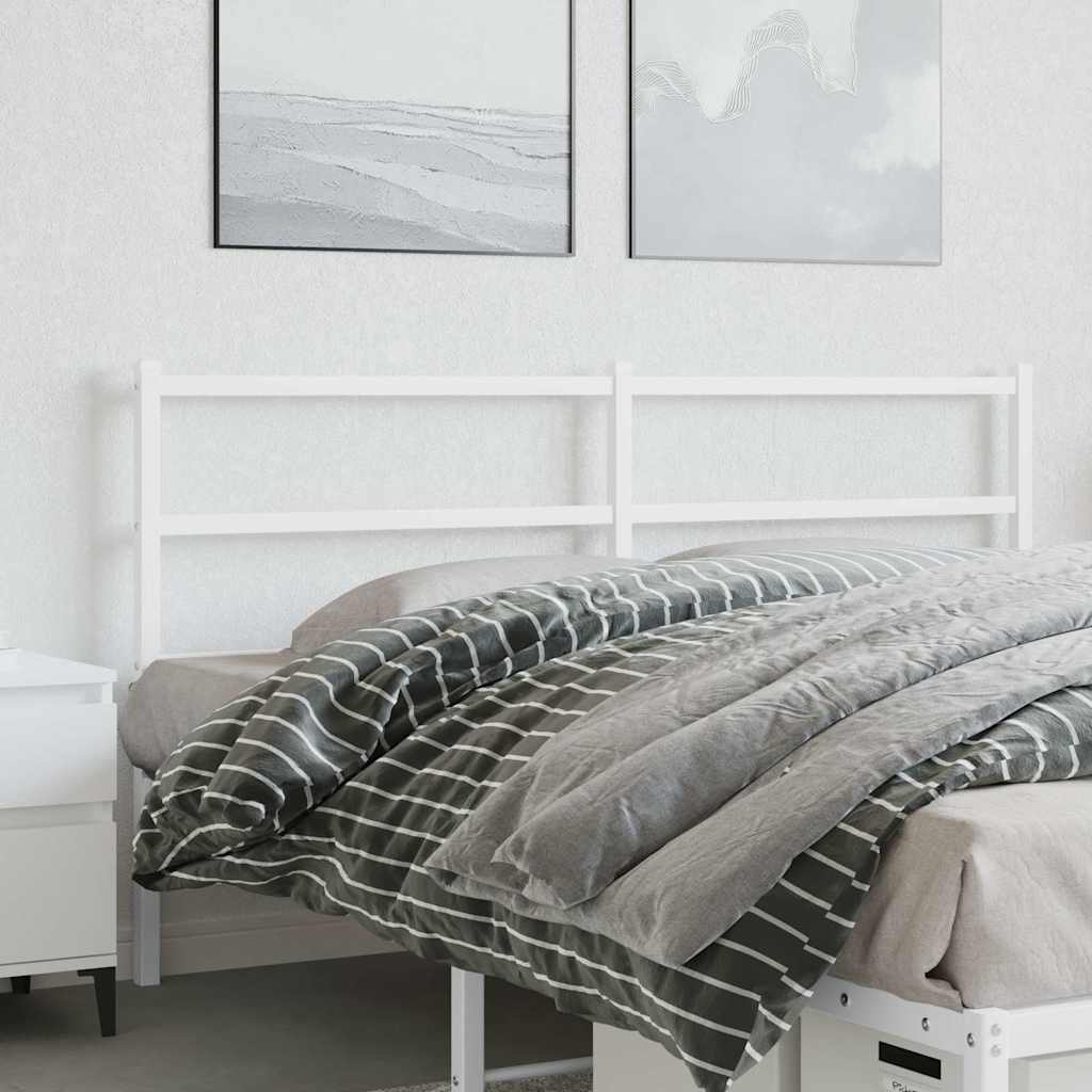 vidaXL Metalowe wymienne wezgłowie, białe, 150 cm