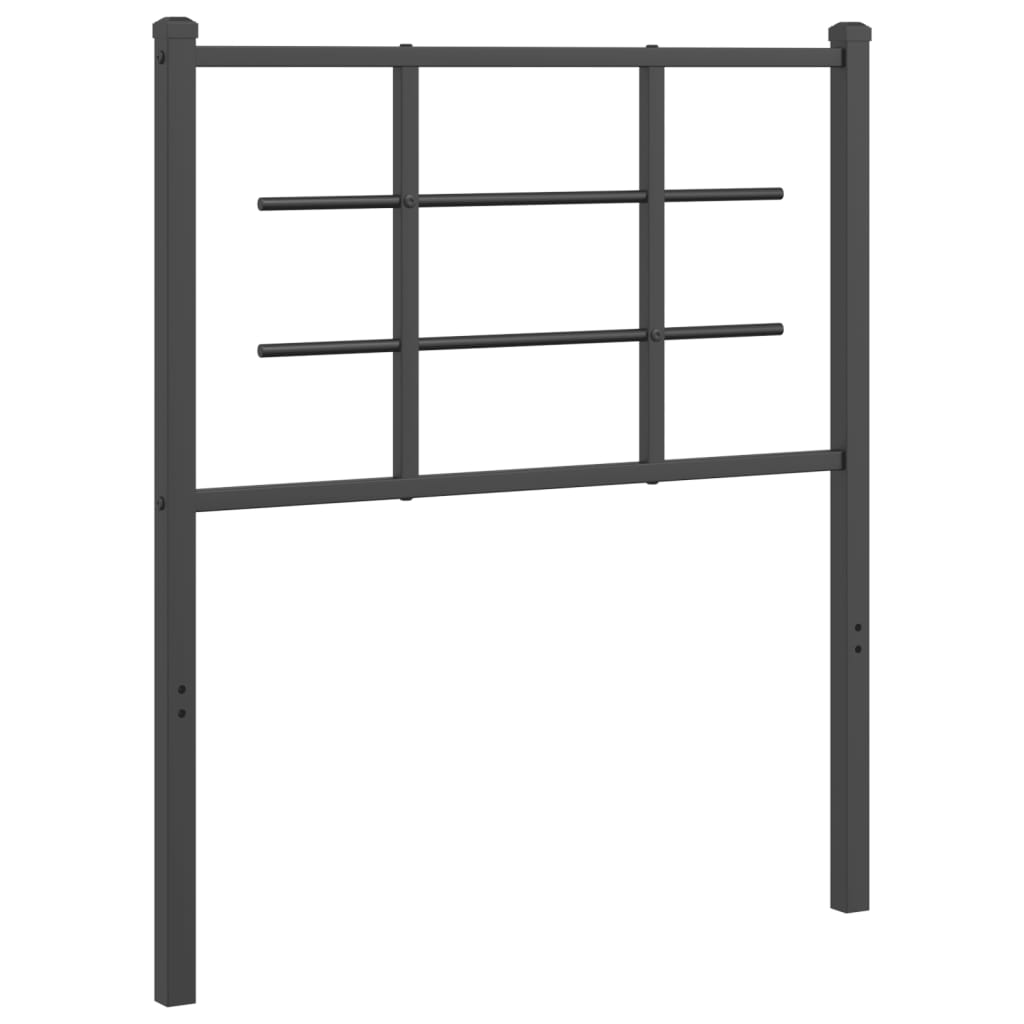 vidaXL Metalowe wymienne wezgłowie, czarne, 75 cm